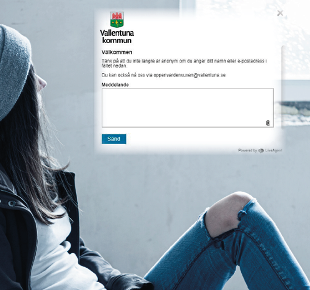 Nu kan oroliga anhöriga få stöd och råd direkt via en chatt Nu kan oroliga anhöriga få stöd och råd direkt via en chatt