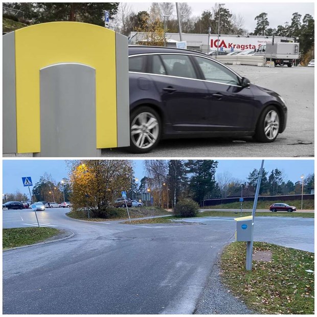 Postlåda flyttad från butik till korsning Postlåda flyttad från butik till korsning