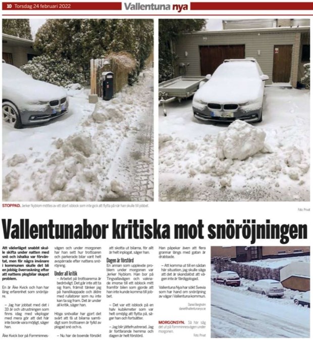 Ins�ndare: Vem har ansvaret n�r de inte lyckas med  sn�r�jningen? 