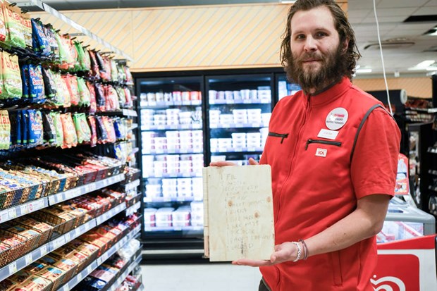 Udda inkpslista hittades i affren