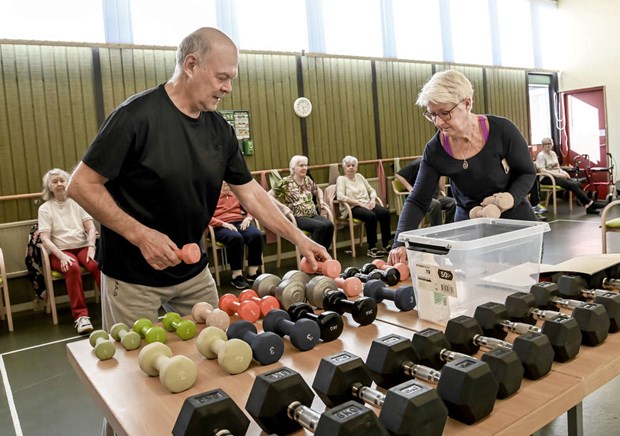 Styrketr�ningen p� Roseng�rden  ger starka nypor