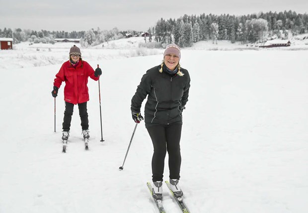 Tradition: Skidspåren redo på Vallentuna Flygfält Tradition: Skidspåren redo på Vallentuna Flygfält
