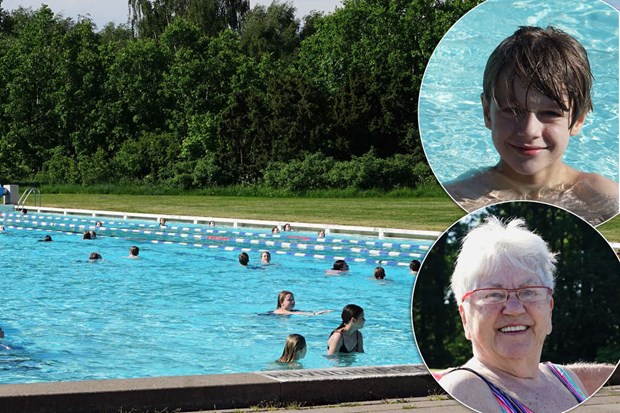 Plask och sim när Kvarnbadet öppnade Plask och sim när Kvarnbadet öppnade