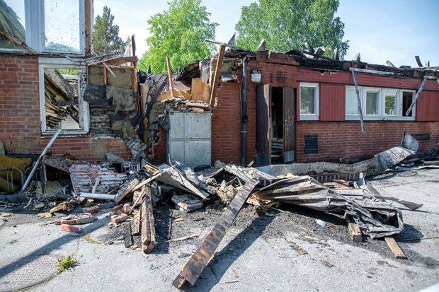 Efter branden p� skolan