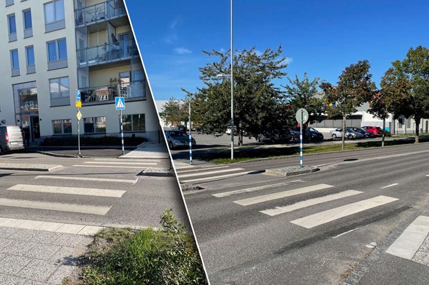 Flera olyckor vid övergångsställen på Smidesvägen Flera olyckor vid övergångsställen på Smidesvägen