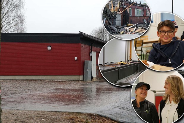 Äntligen klart – ny matsal efter skolbranden Äntligen klart – ny matsal efter skolbranden