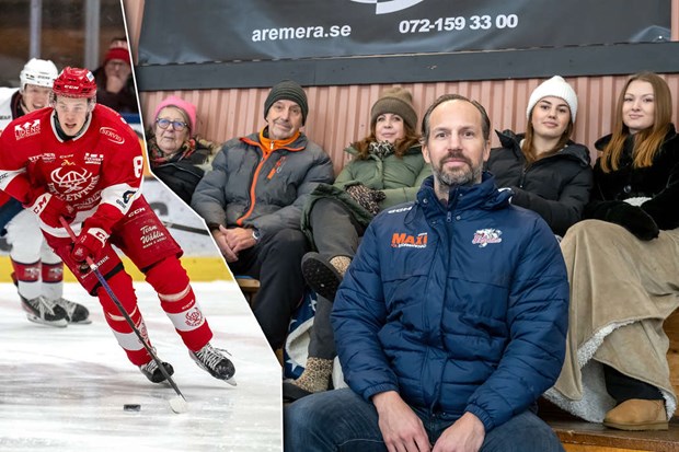 Släktträff på läktarn i hockeyderbyt Släktträff på läktarn i hockeyderbyt