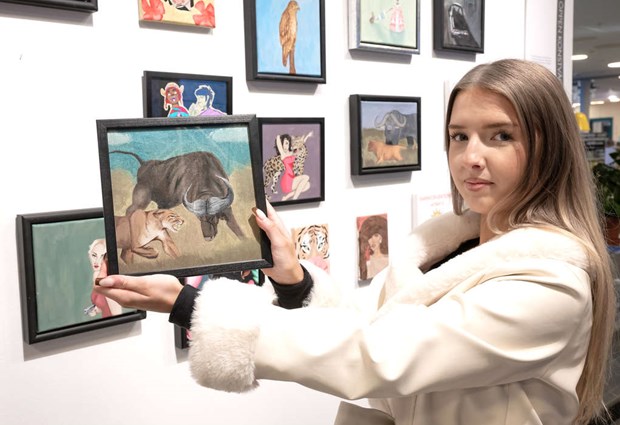 Konsten i �gonblicket f�re � Sofie st�ller ut