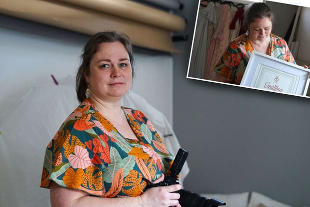 Michaela i m�starklass � Vallentunafotograf hyllas i Bl� hallen