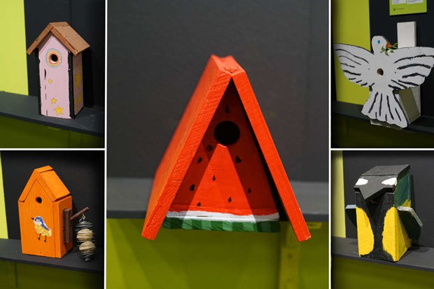 Klass 3A i Hagaskolan tävlar i Fågelholk-SM Klass 3A i Hagaskolan tävlar i Fågelholk-SM