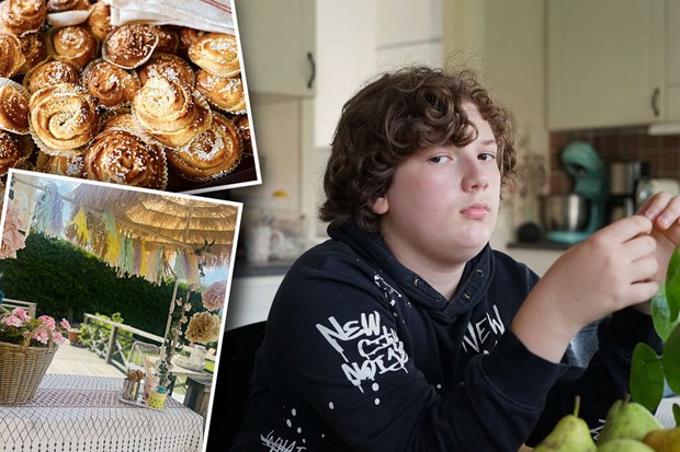 Isac, 11, driver eget trädgårdsfik Isac, 11, driver eget trädgårdsfik