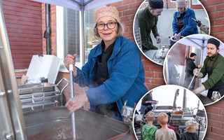 Lagade 350 skolluncher på fältkök