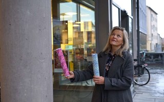 Entrn till kulturhuset pryds med frg