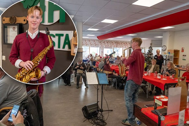 Erik, 16, bjöd på miniturné i Vallentuna