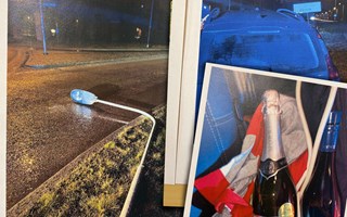 Rattade bil med 3,22 promille - k�rde in i stolpe