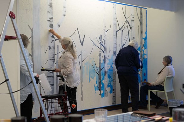 Här växer muralmålningen fram Här växer muralmålningen fram