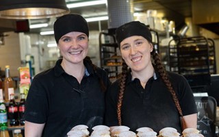 Tv� silver i glass-SM