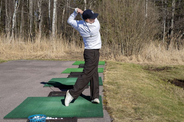 Golfsvingen blev fulltr�ffen